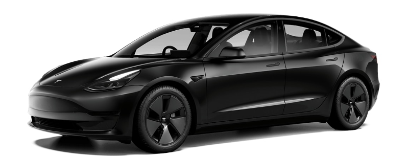 2022 Model 3 Black Electric Tesla 3