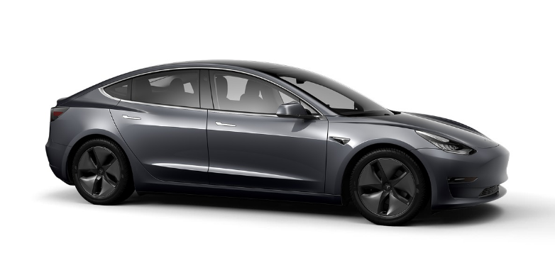 Electric Silver Tesla 2019 Model 3