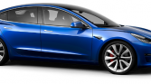 Blue Colour Electric Tesla Model 3