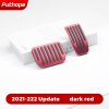Futhope 2021-222 Car dark red Foot Pedal Pads Covers For Tesla Model 3 Y