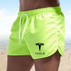 Yellow Tesla Men's Shorts Summer Swimwear