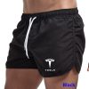 Black Tesla Men's Shorts Summer Swimwear